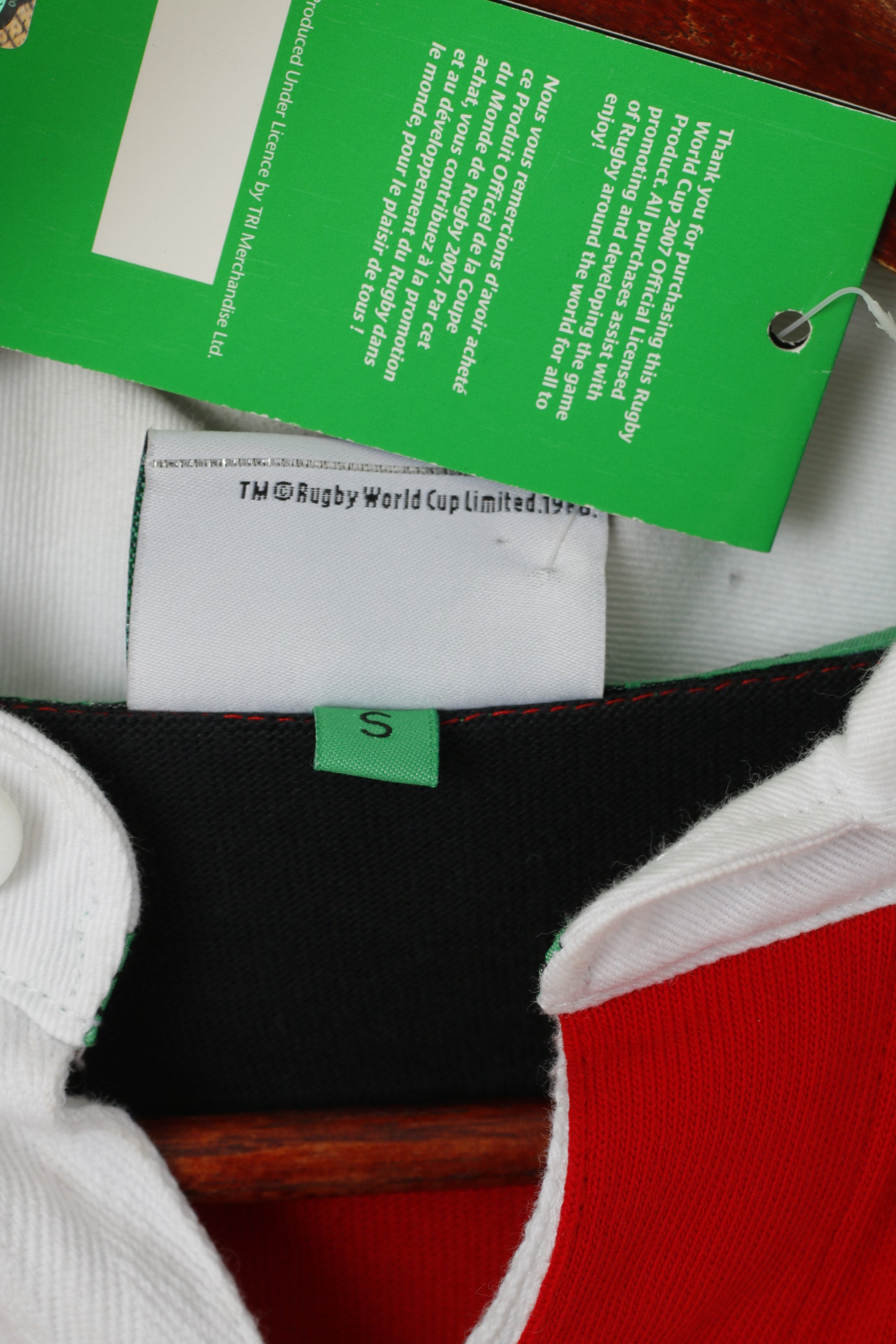 Polo à manches longues pour homme, coupe du monde de Rugby, en coton rouge, France, nouvelle collection 2007