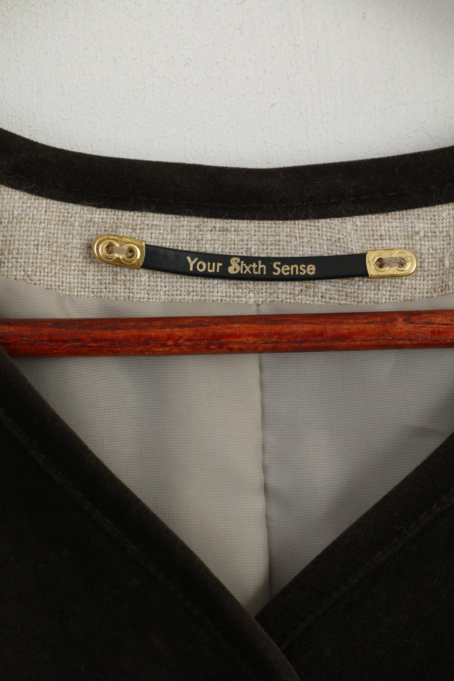 C&A Your Sixth Sense Women 22 48 Waistcoat Brown Linen Tyrol Trachten Vest