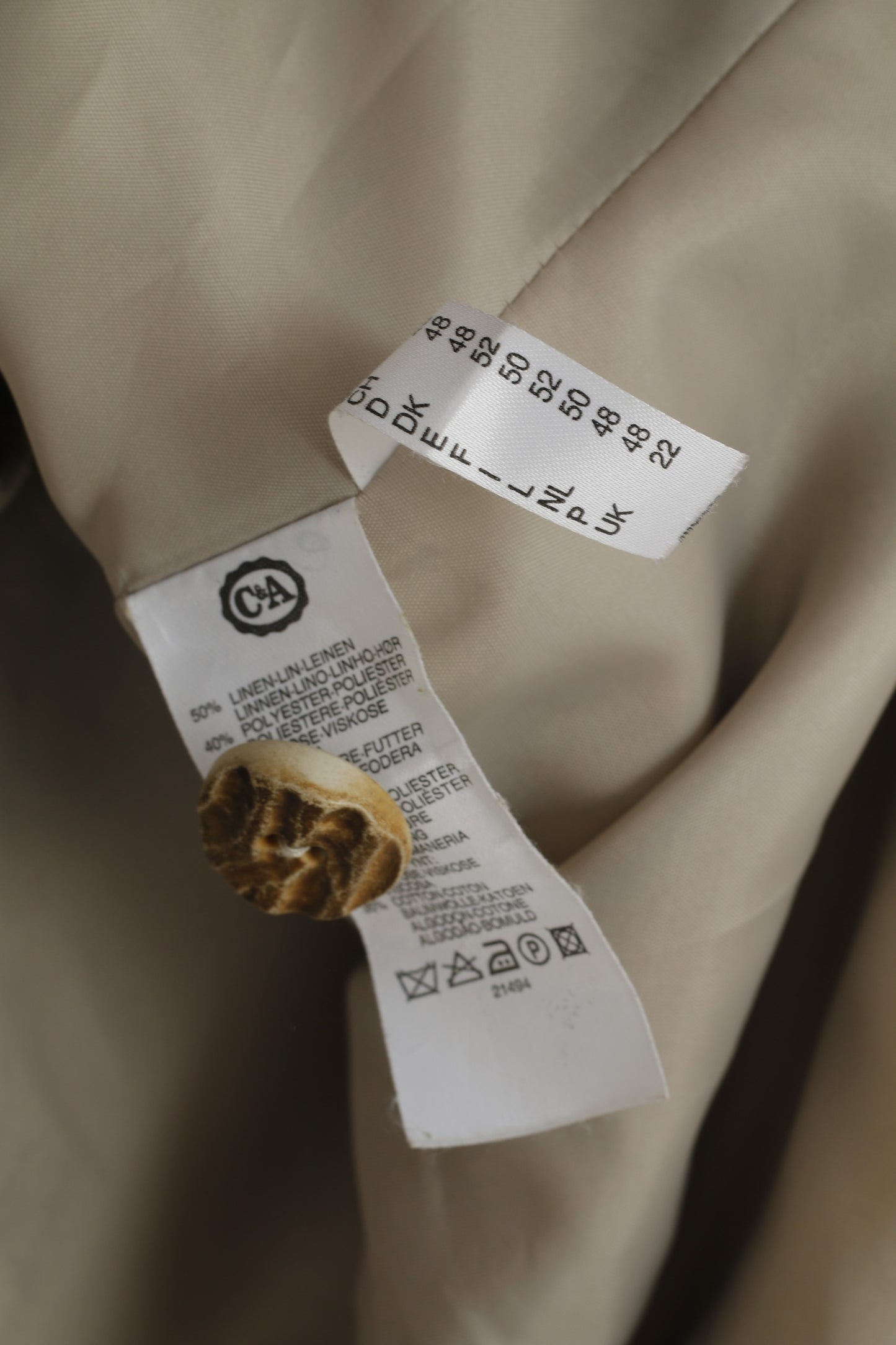 C&A Your Sixth Sense Women 22 48 Waistcoat Brown Linen Tyrol Trachten Vest