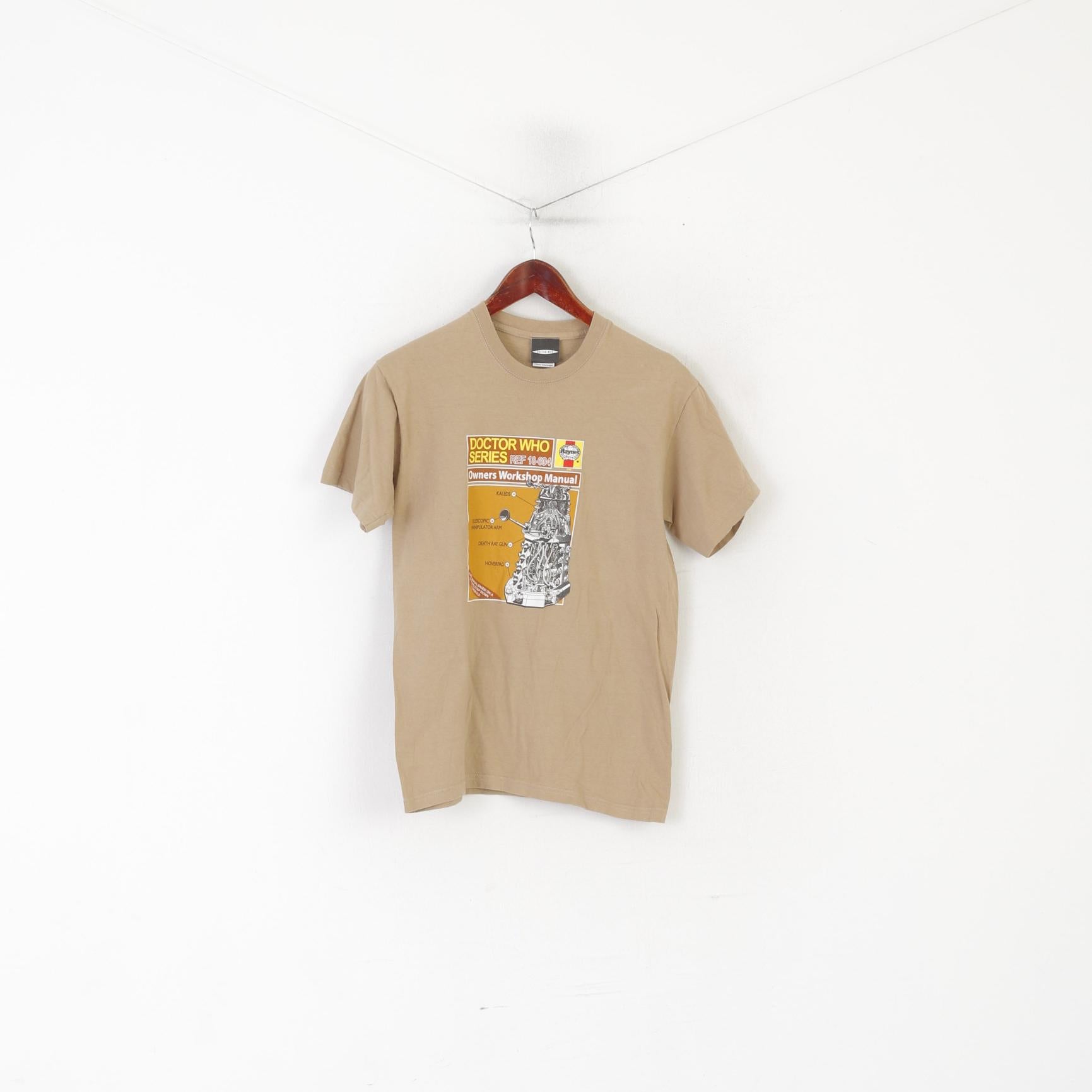 Fruit Of The Loom Men S Shirt Brown Cotton Doctor Who Series Movie Top