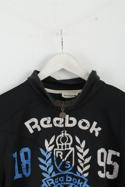 Reebok Classic Mens M Sweatshirt Noir Vintage Brillant Activewear Top