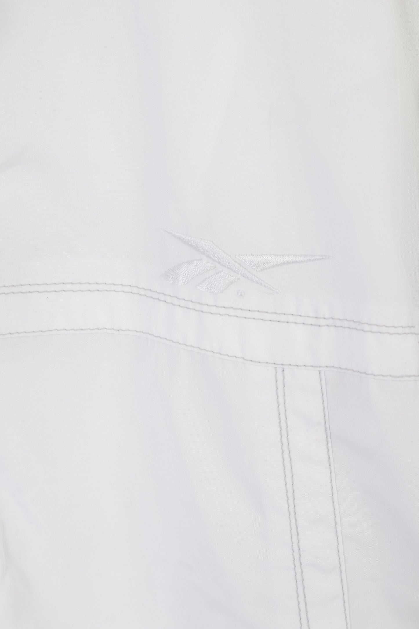 Reebok Femmes M 14 Veste Blanc Vintage Sportswear Full Zipper Sport Top