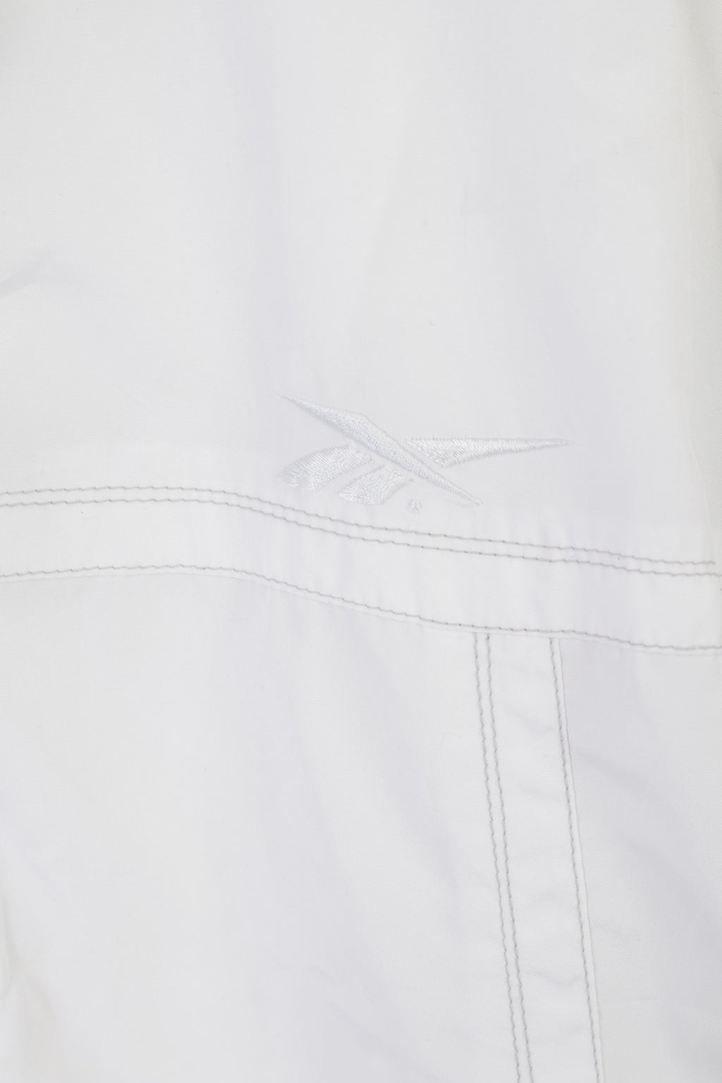 Reebok Women M 14 Jacket White Vintage Sportswear Full Zipper Sport Top