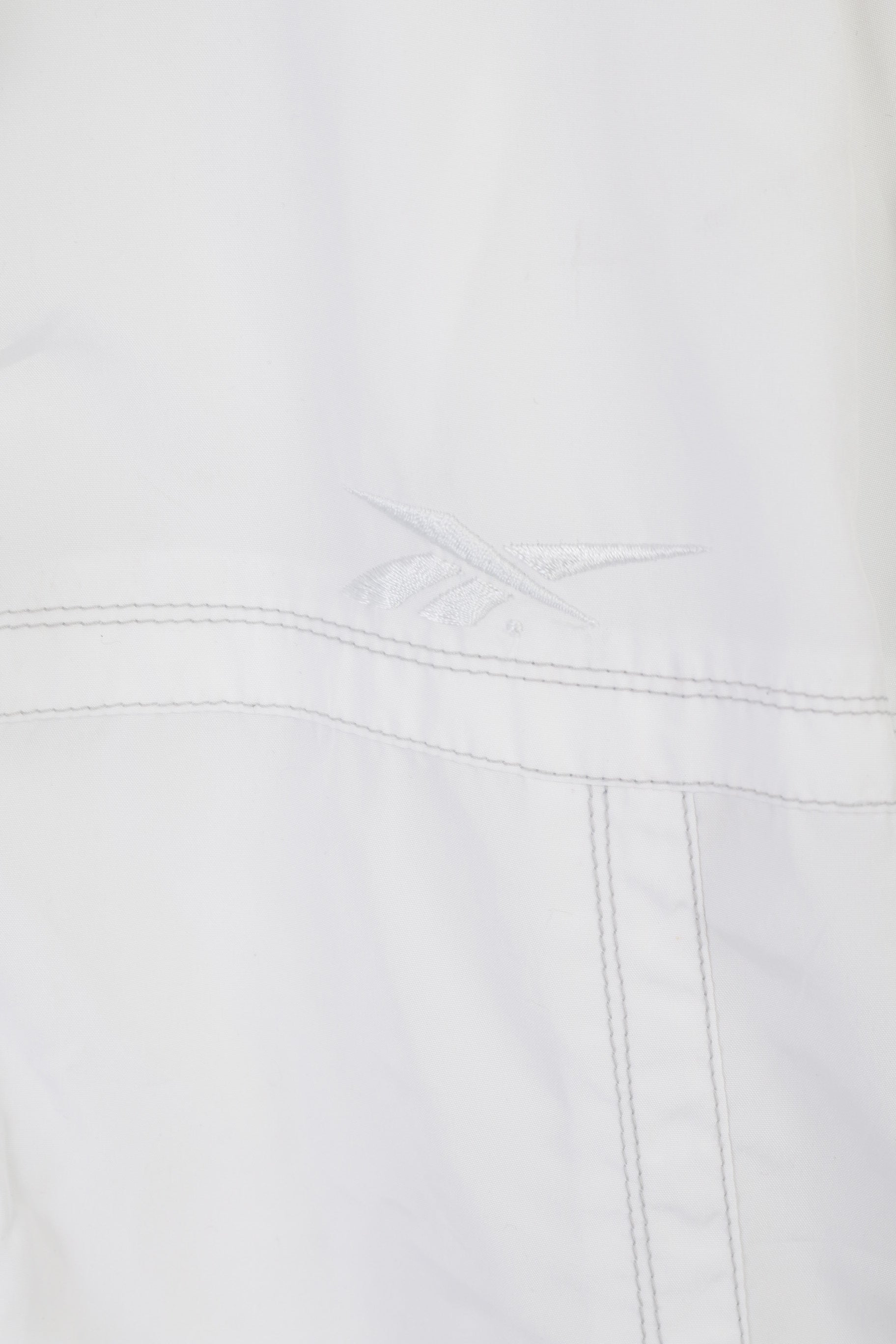 Giacca Reebok Donna M 14 Bianca Vintage Sportswear Top sportivo con cerniera intera