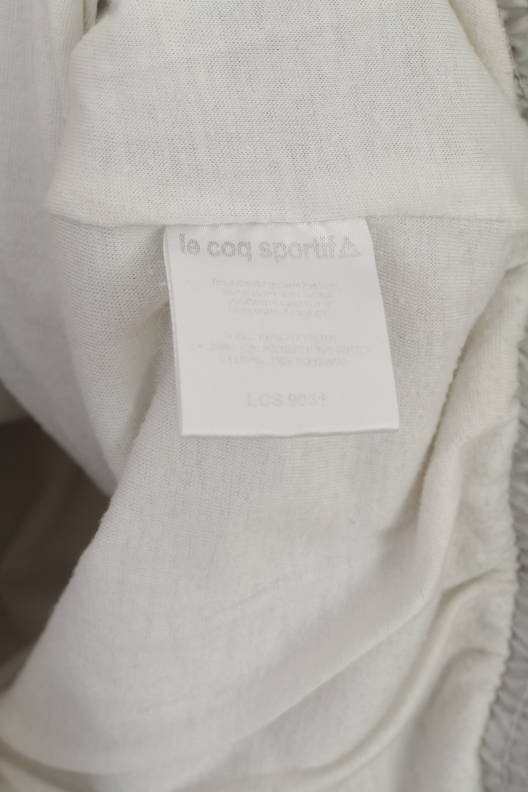 Le Coq Sportif Men L Jacket Grey Vintage Sportswear Zip Up Lightweight Training Top