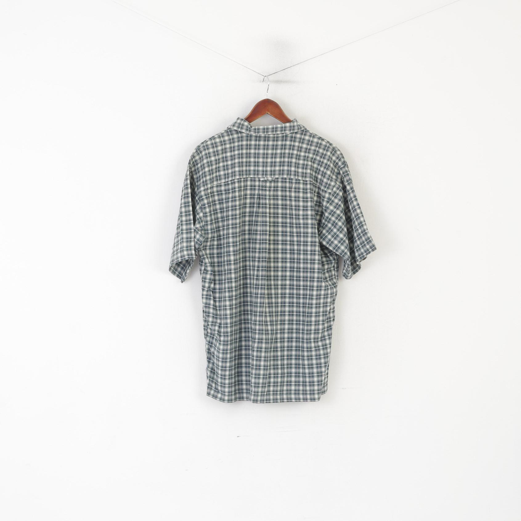 Helly Hansen Hommes M Chemise décontractée Vert Check Cotton Outdoor Vintage Top