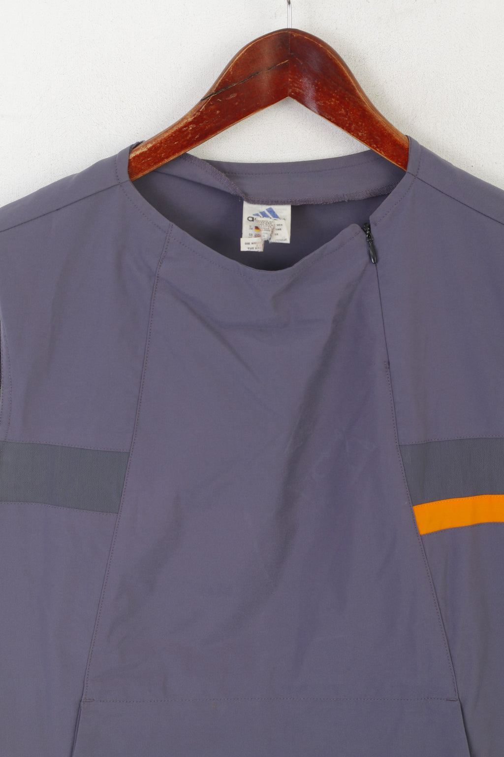 Adidas Femmes 12 M Chemise Violet Vintage Sans Manches Maille Découpes Haut De Sport