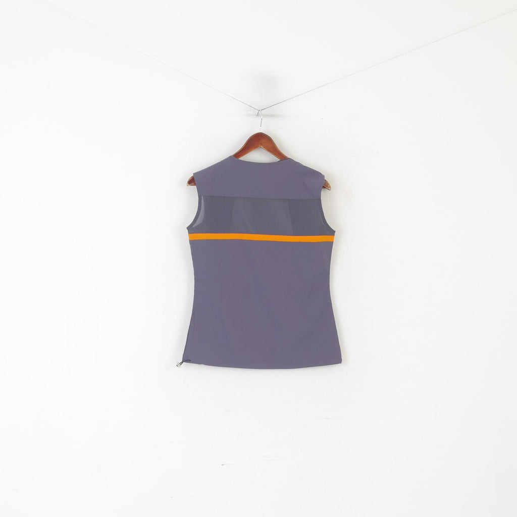 Adidas Femmes 12 M Chemise Violet Vintage Sans Manches Maille Découpes Haut De Sport