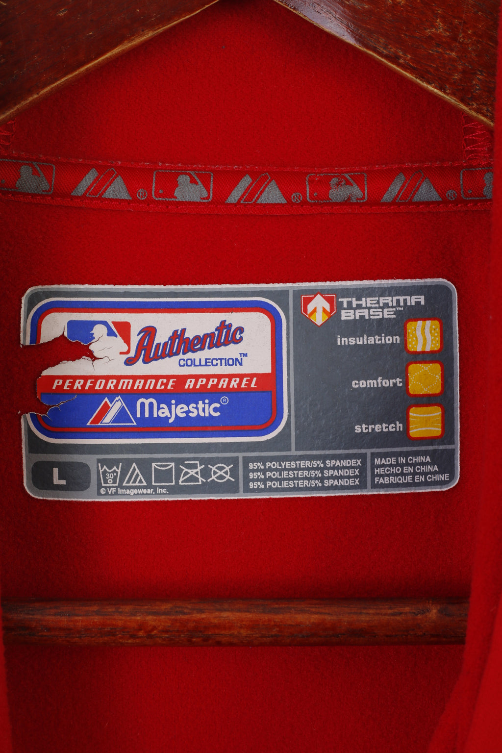 Majestic Boys L 10-14 Age Sweatshirt Rouge Philadelphie 2009 Play Off Sweat à capuche