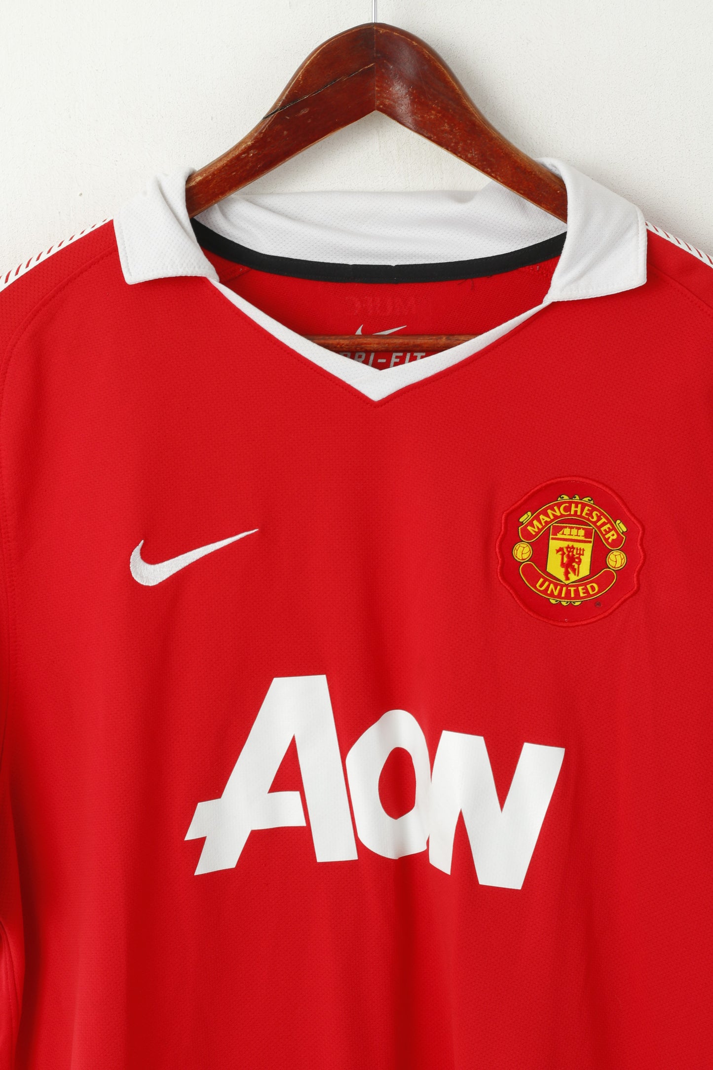 Nike Manchester United Men XL Polo Shirt Red Football Club#23 Mc Garva Jersey Top