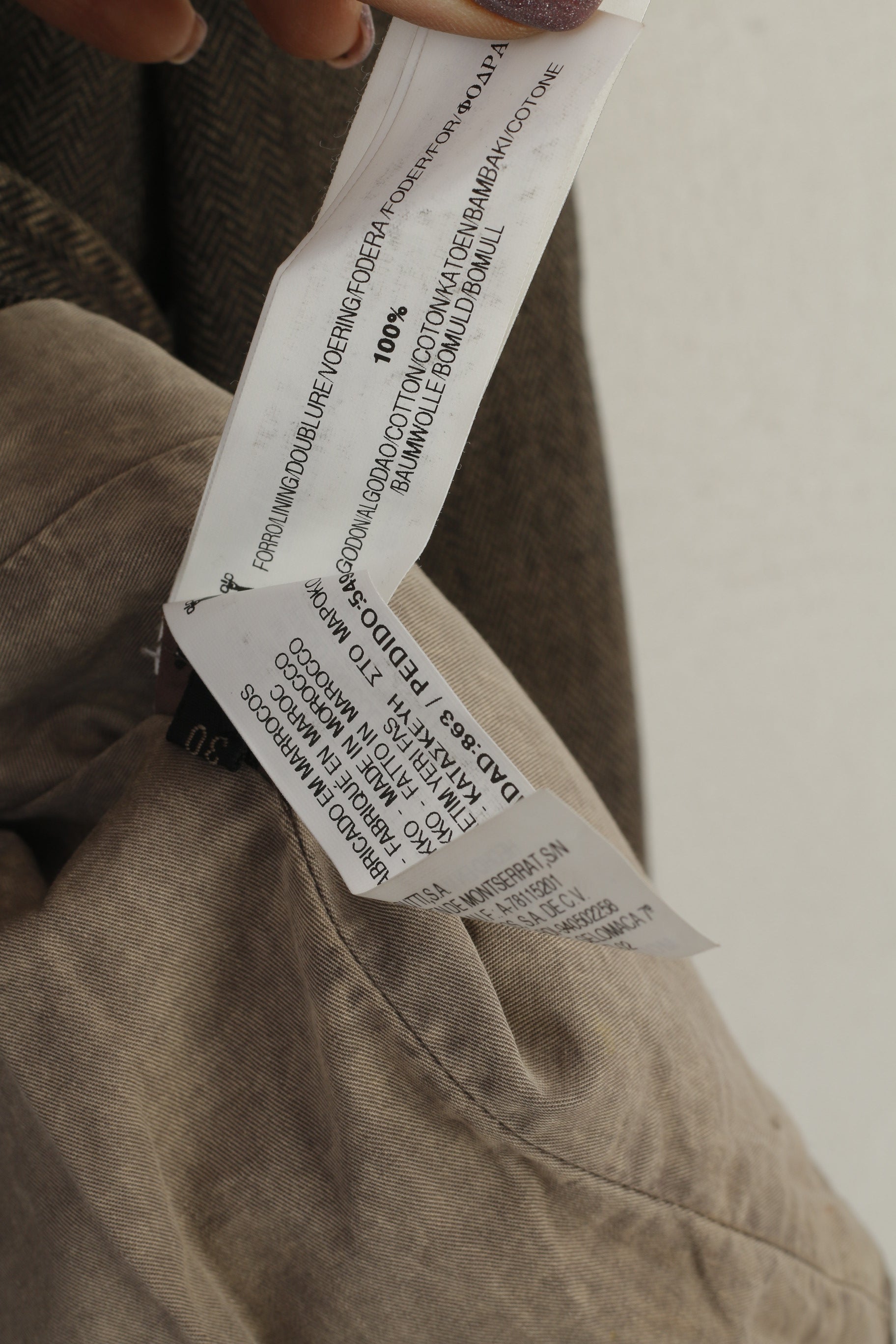 Massimo Dutti Women 40 S Blazer Brown Herringbone Vintage Cotton Cropped Jacket