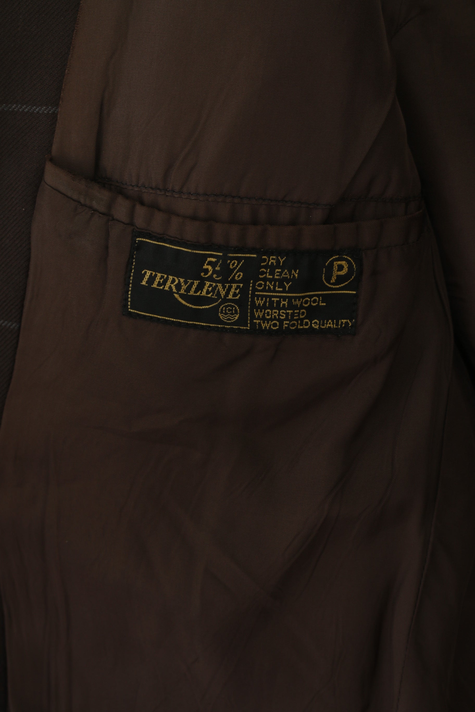 Blazer Vintage pour hommes à carreaux marron, mélange de laine térylène, veste simple boutonnage