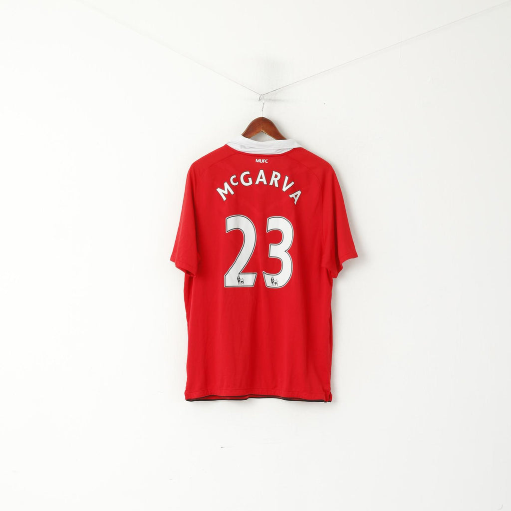 Nike Manchester United Men XL Polo Shirt Red Football Club#23 Mc Garva Jersey Top