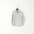 Gant Boys 15 Age Casual Shirt Green Cotton Tattersal Button Down Collar Long Sleeve Top