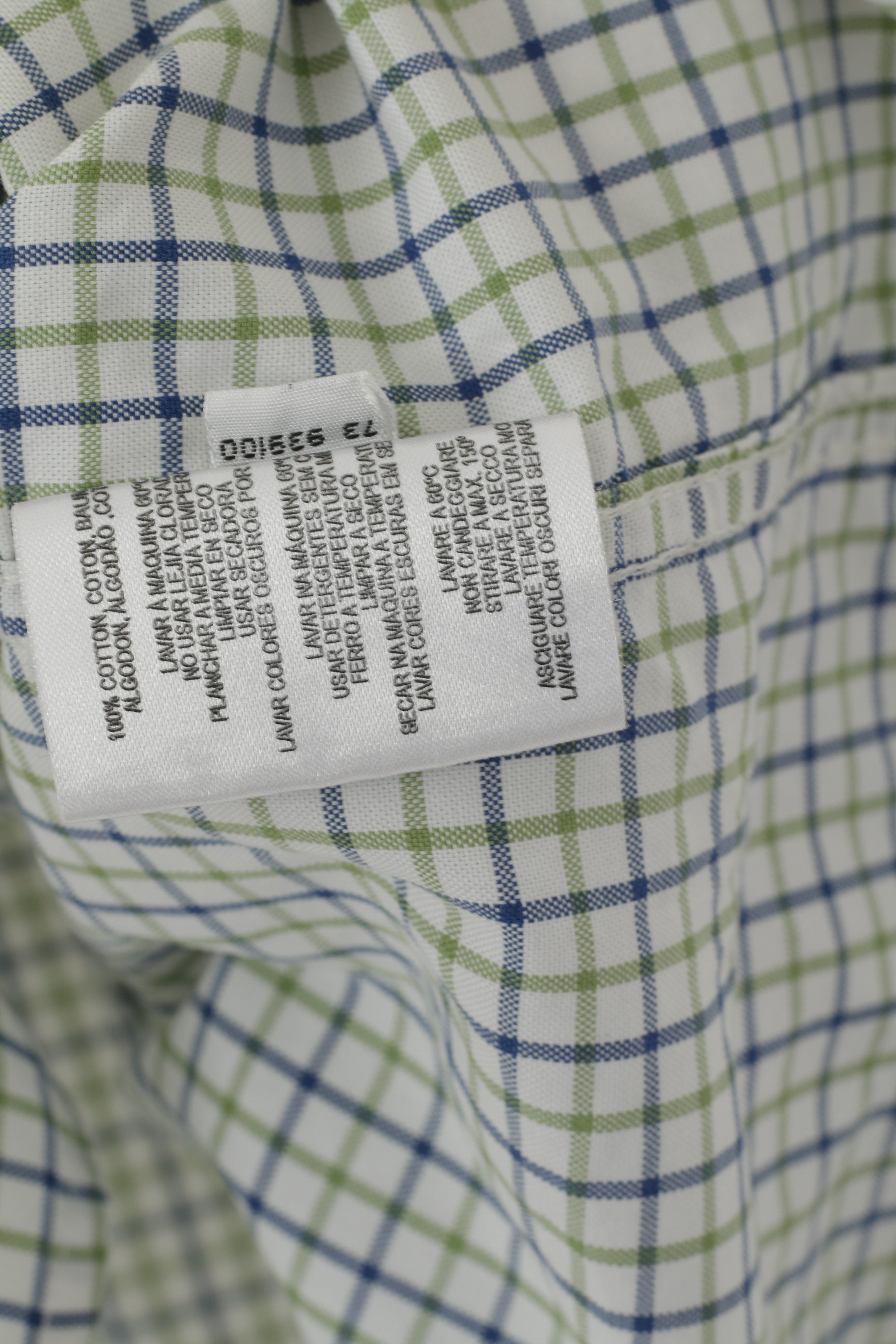 Gant Camicia casual da ragazzo di 15 anni Top a maniche lunghe in cotone tattersal con colletto button down verde