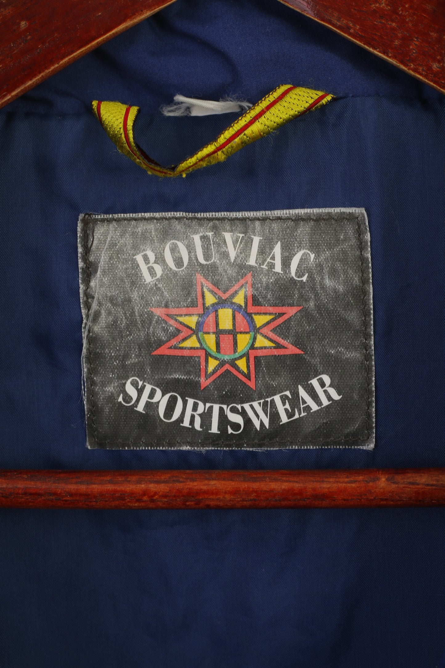 Bouviac Sportswear Mens XL Jacket Navy Vintage Hidden Hood Outdoor Parka Top