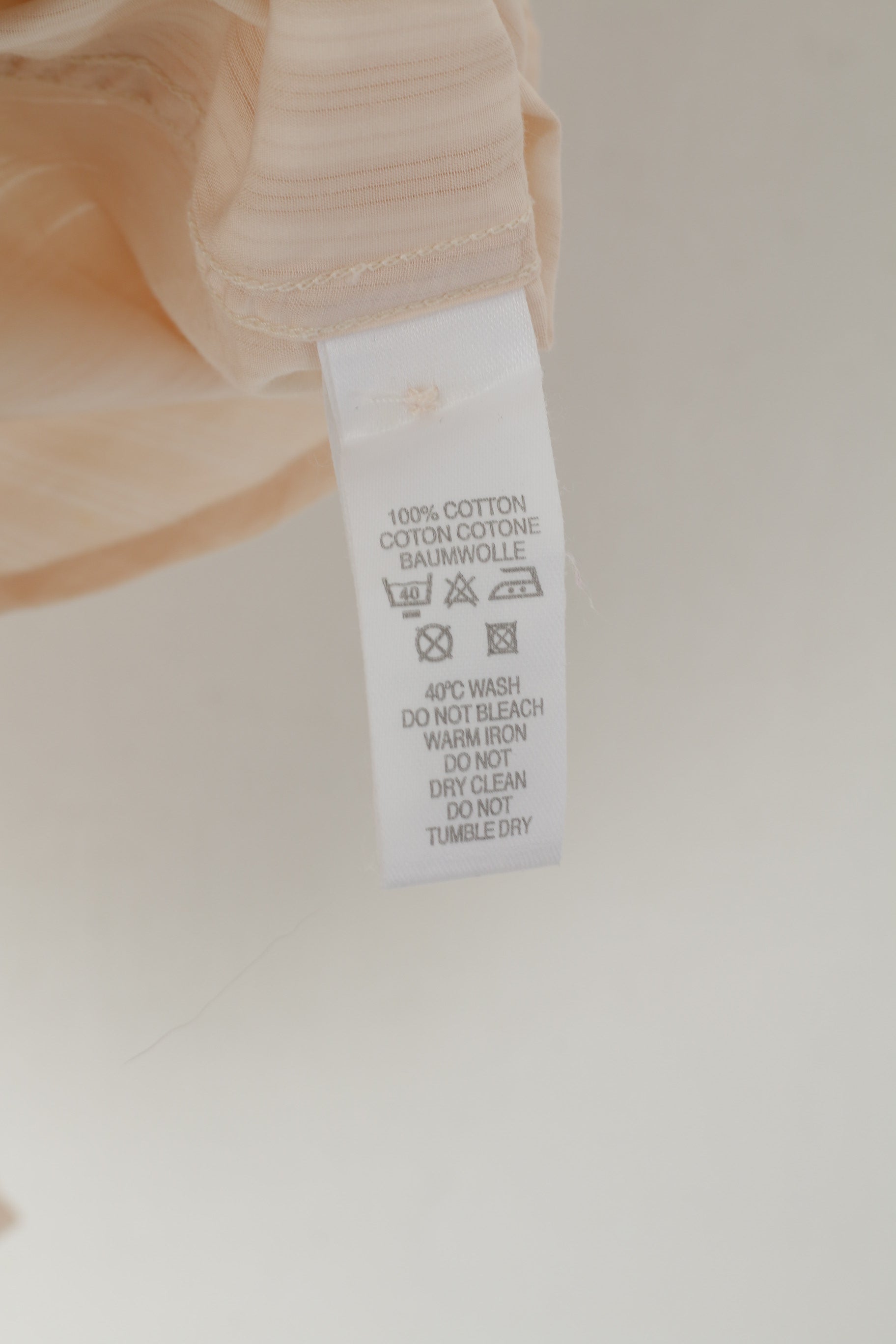 Paul Smith Women L Casual Shirt Pink Cotton Transparent Material Short Sleeve Top