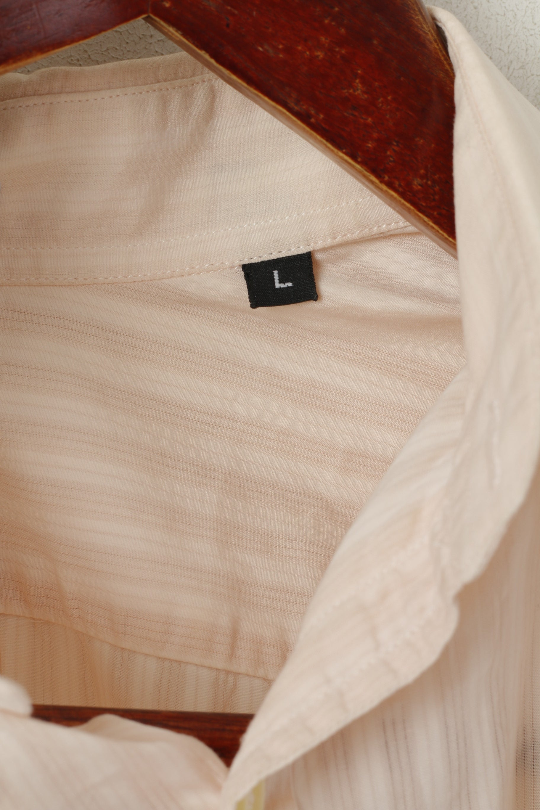 Paul Smith Femme L Chemise décontractée Rose Coton Matériau Transparent Haut à Manches Courtes