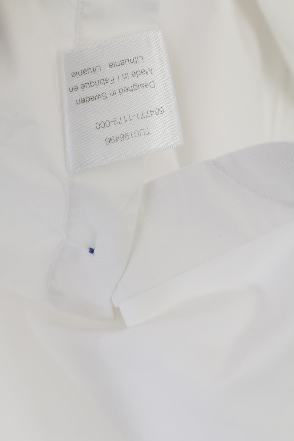 Stenstroms Men 39 15.5 M Casual Shirt White Cotton Fit Sweden Plain Long Sleeve Top