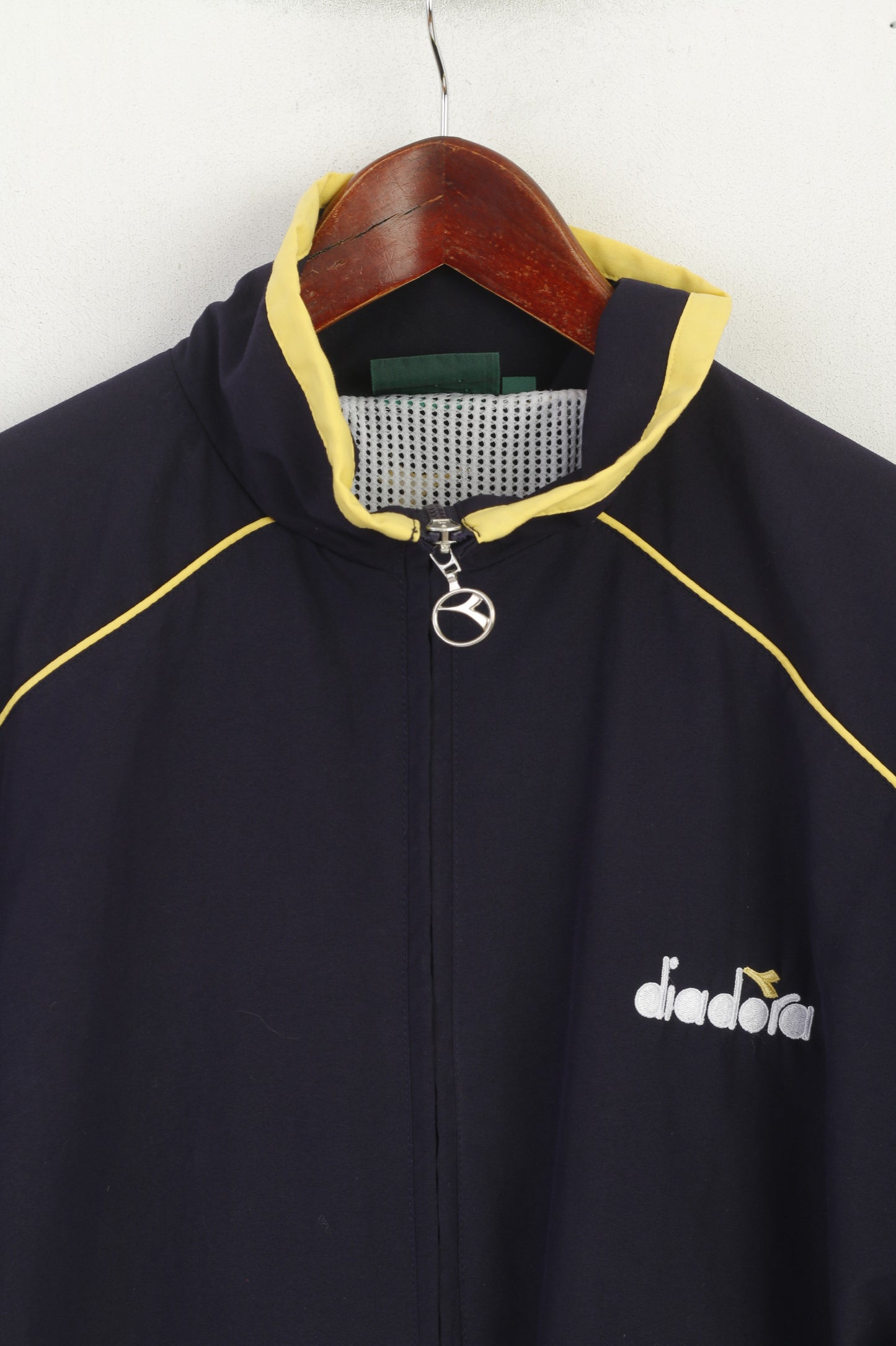 Diadora Men S Jacket Navy Bomber Vintrage Sportswear Zip Up Training Sport Track Top