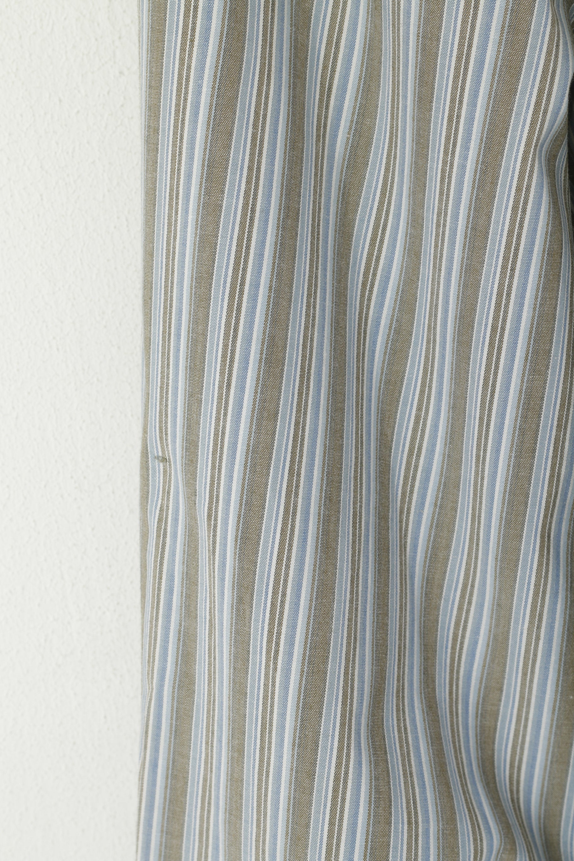 Marlboro Classics Women M Casual Shirt Blue Striped  Cotton Extra Slim Long Sleeve Top