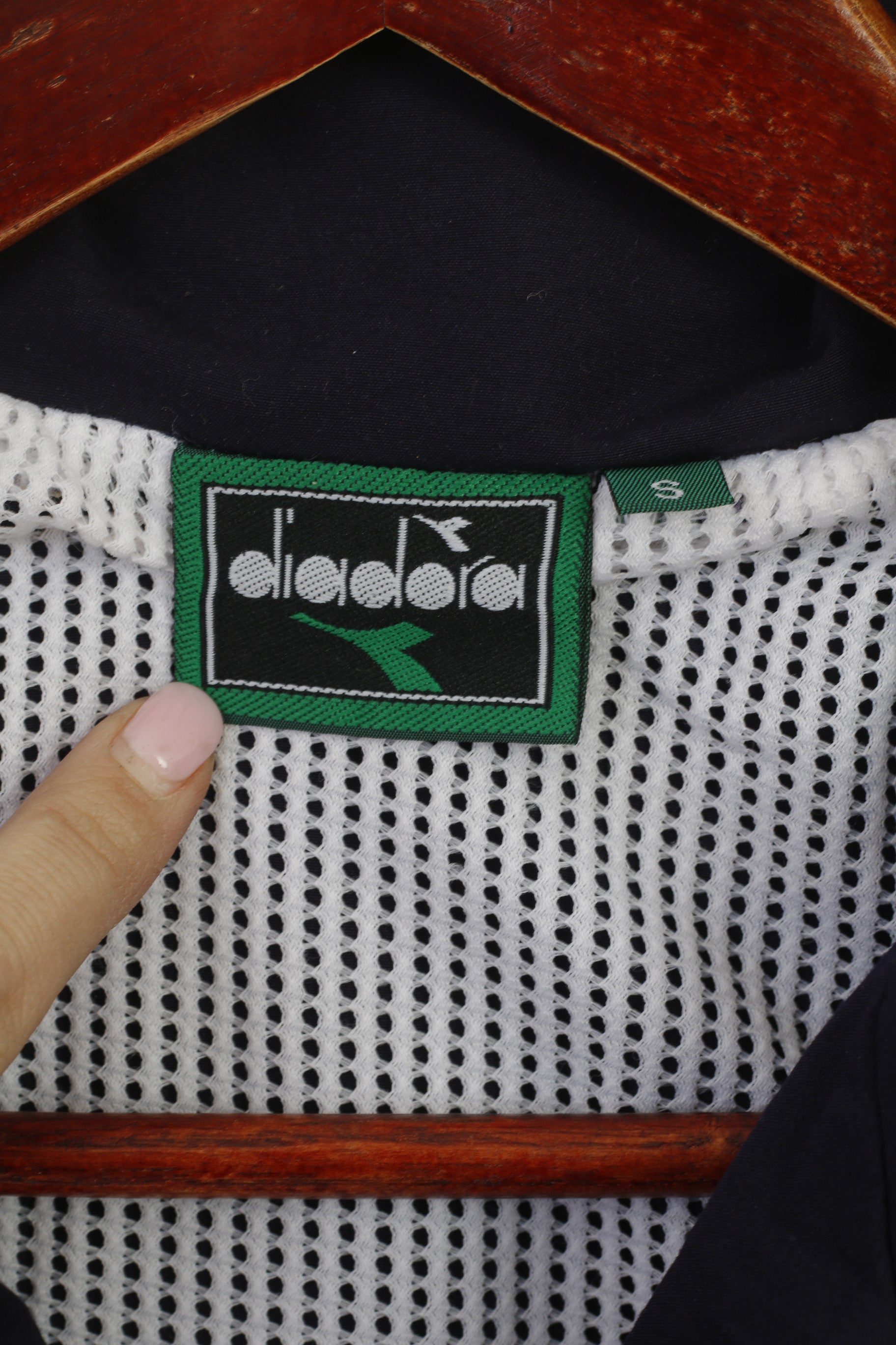 Diadora Men S Jacket Navy Bomber Vintrage Sportswear Zip Up Training Sport Track Top