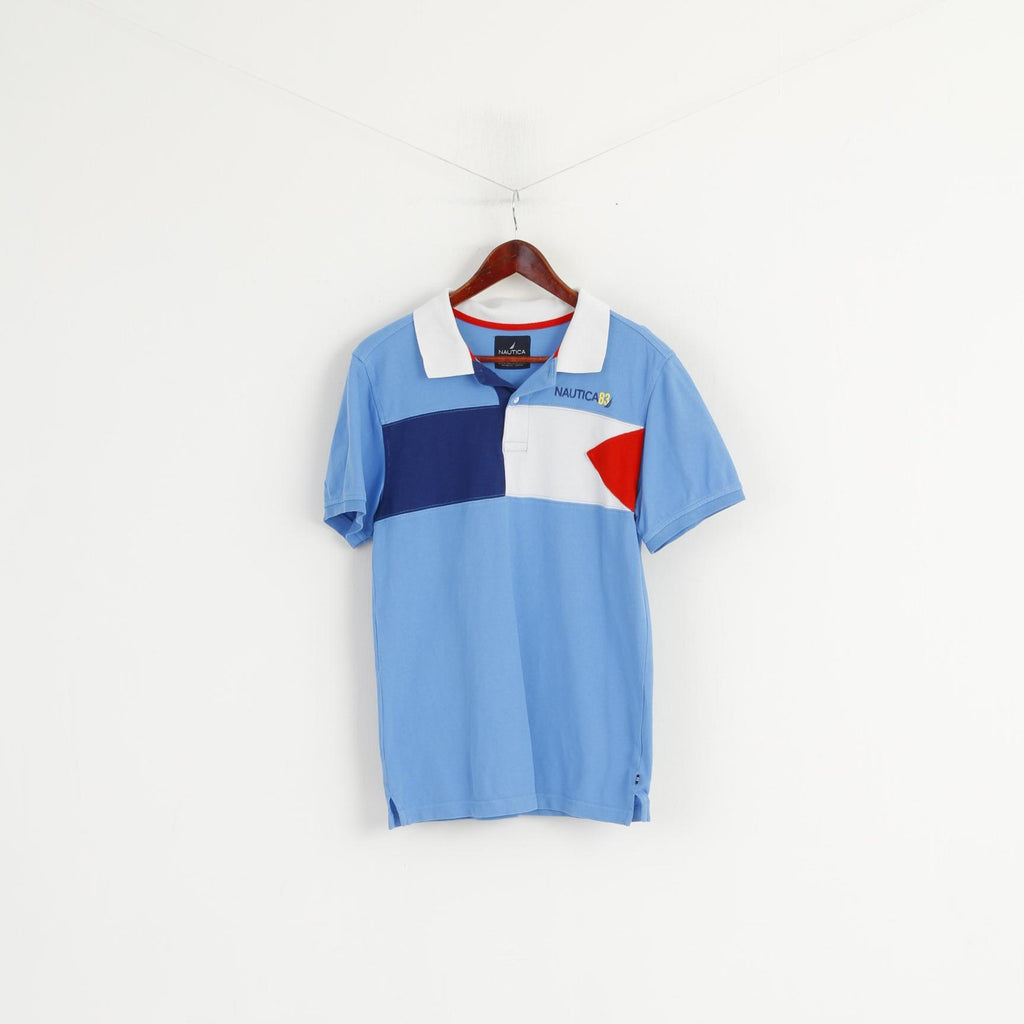 Nautica Polo pour jeunes de 18 à 20 ans en coton bleu haut de voile de classe mondiale