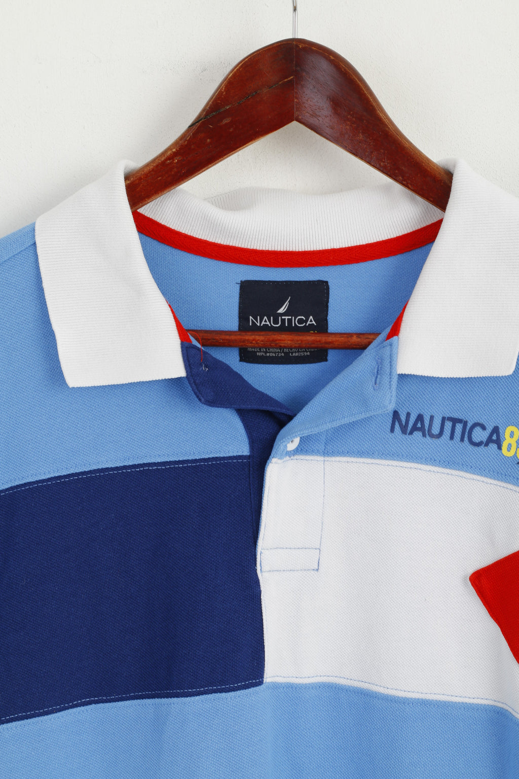 Nautica Polo pour jeunes de 18 à 20 ans en coton bleu haut de voile de classe mondiale