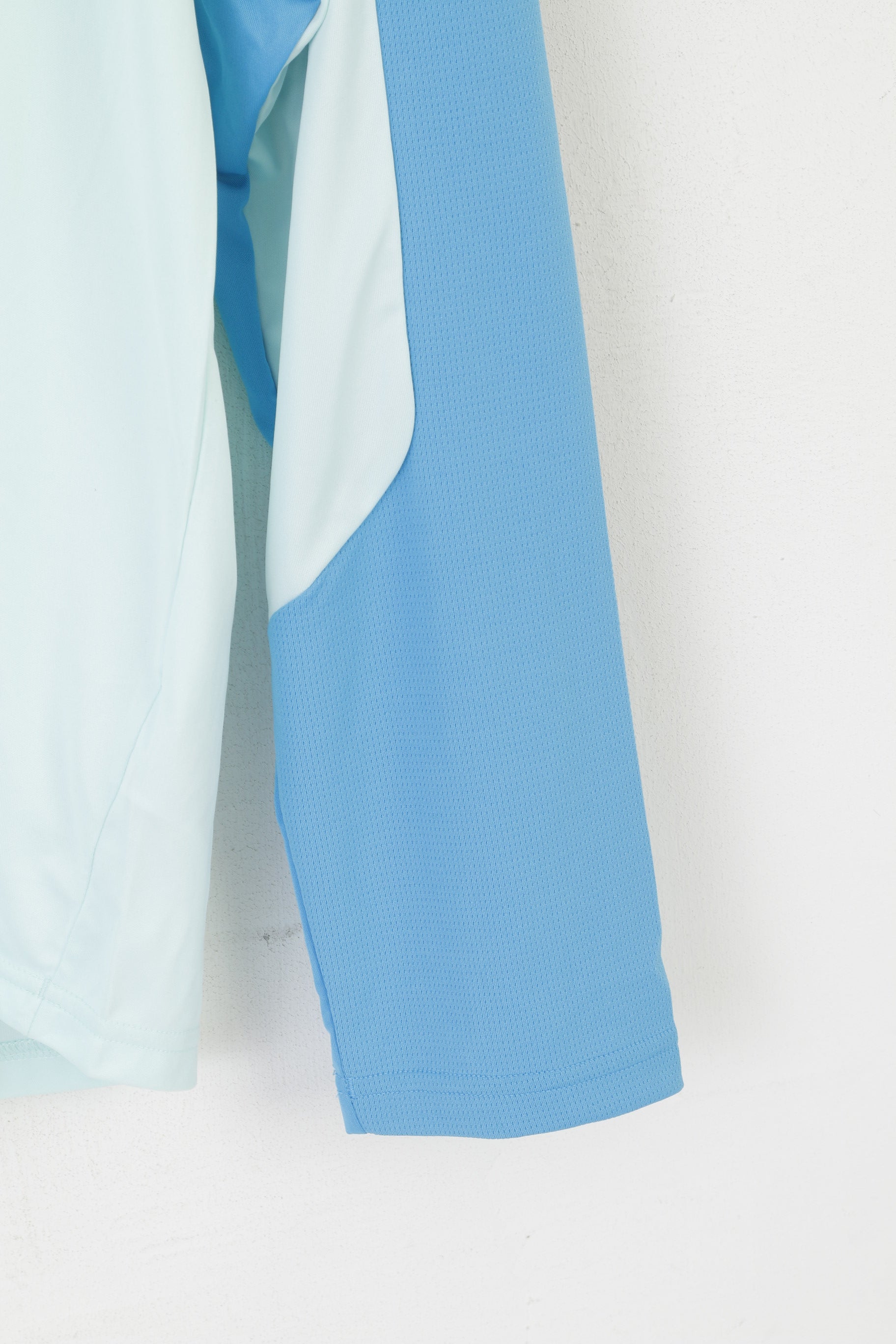 Nouveau Adidas hommes 2XL chemise bleu coupe ajustée entraînement col zippé vêtements de sport haut à manches longues