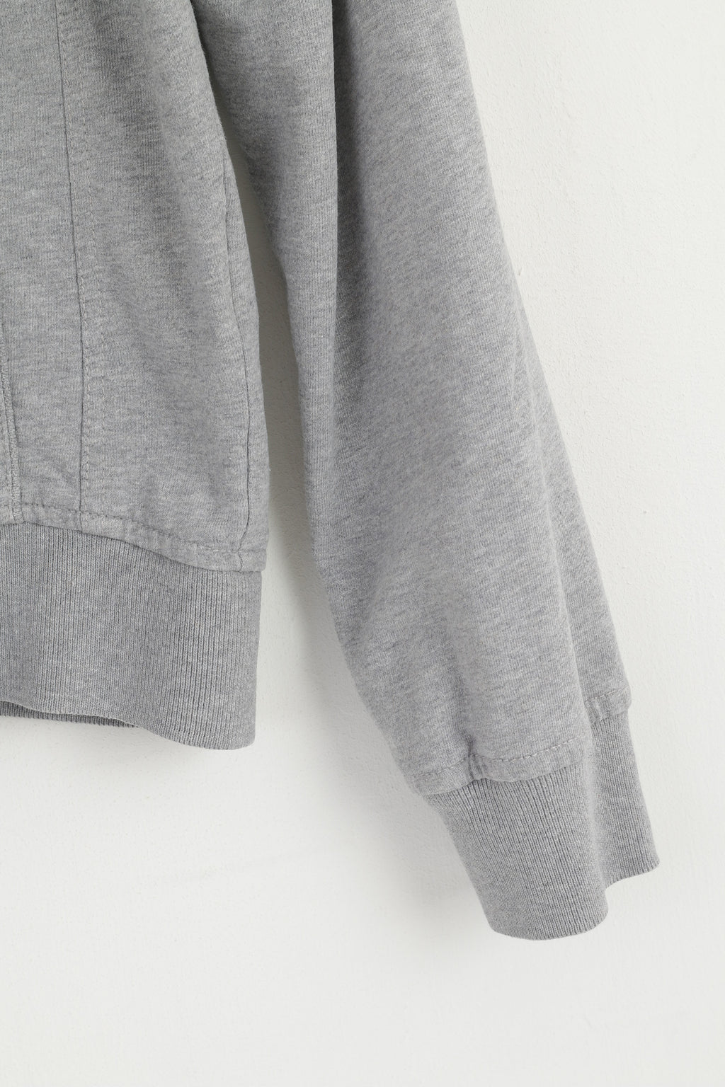 Duck and Cover Men XL (L) Sweatshirt Grey Cotton Noble Style Full Zipper Army Top