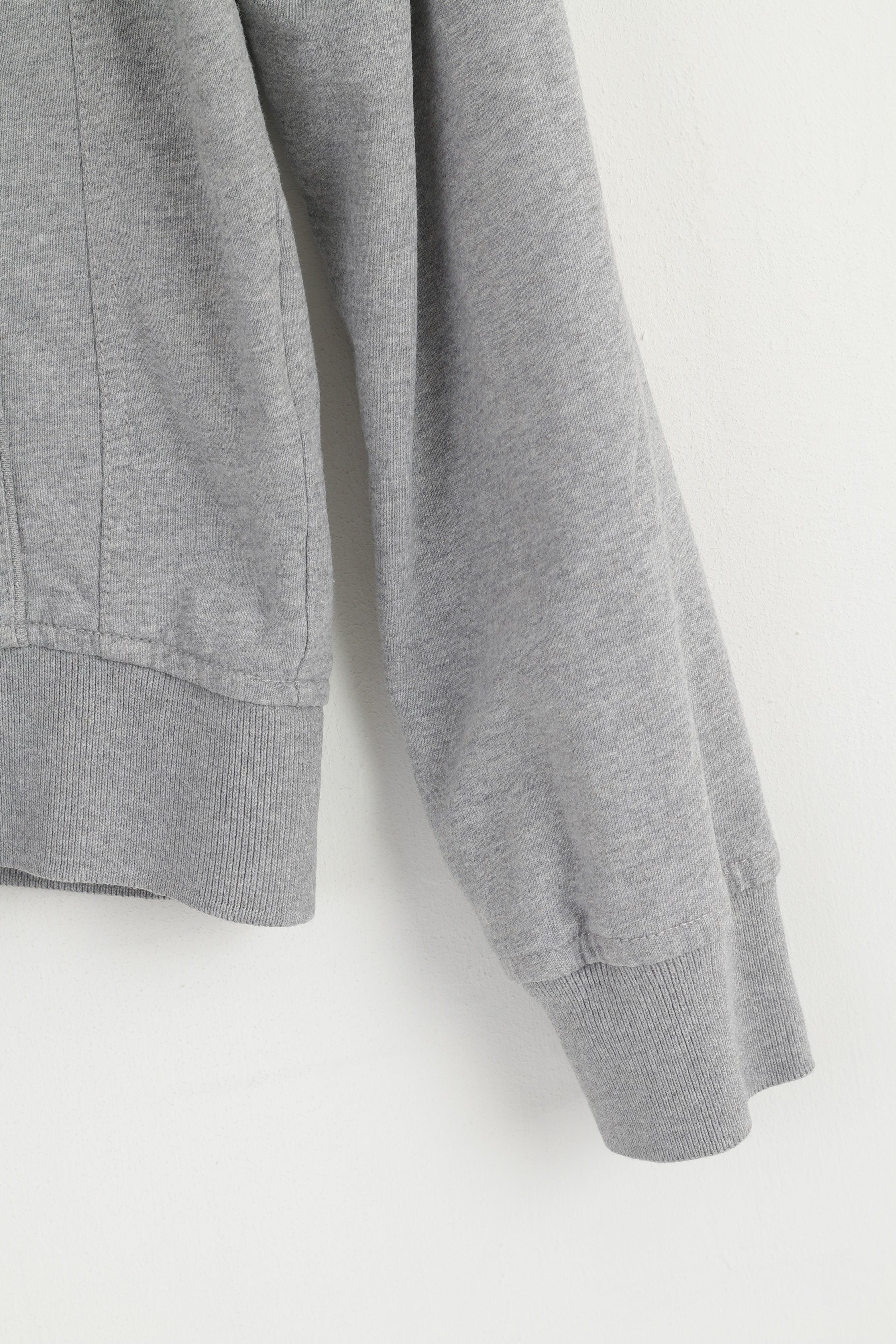 Duck and Cover Men XL (L) Sweatshirt Grey Cotton Noble Style Full Zipper Army Top