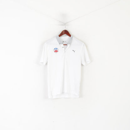 Puma Men M Polo Shirt White HIF Scotland Hammarby Jersey Vintage Top