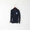 Ecko Unltd. Men M Sweatshirt Navy Shiny 1972 Retro Full Zipper Rhino Brand Track Top
