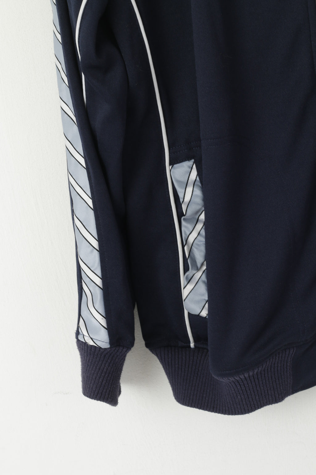 Ecko Unltd. Men M Sweatshirt Navy Shiny 1972 Retro Full Zipper Rhino Brand Track Top