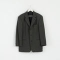 Hugo Boss Hommes 52 Blazer Noir Or Laine Stretch Simple Boutonnage Veste Einstein