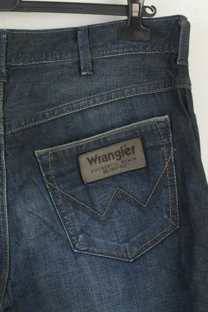 Wrangler Men 36 Jeans Trousers Navy Denim Cotton Vintage Roxboro Classic Pants