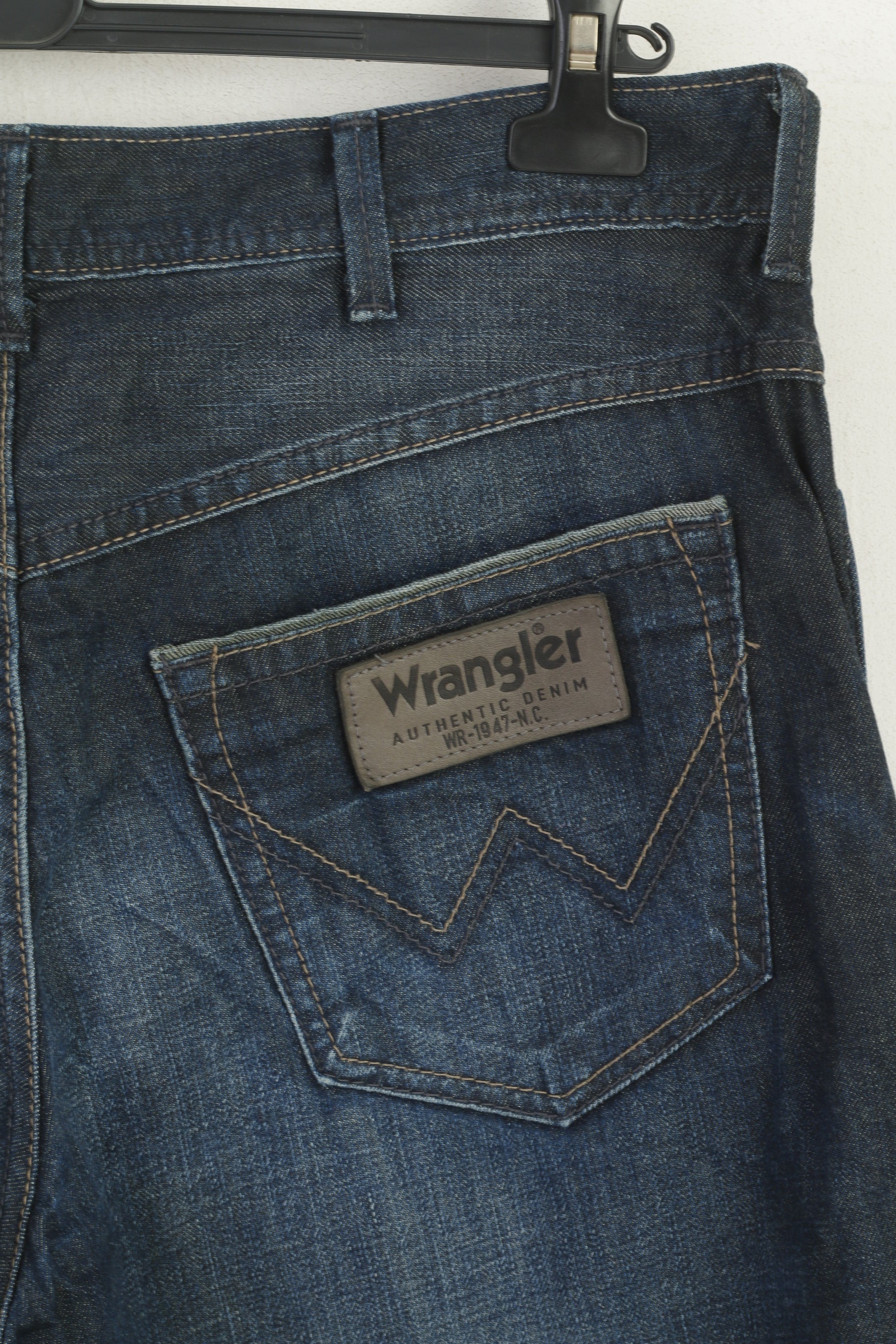 Wrangler Hommes 36 Jeans Pantalon Marine Denim Coton Vintage Roxboro Pantalon Classique