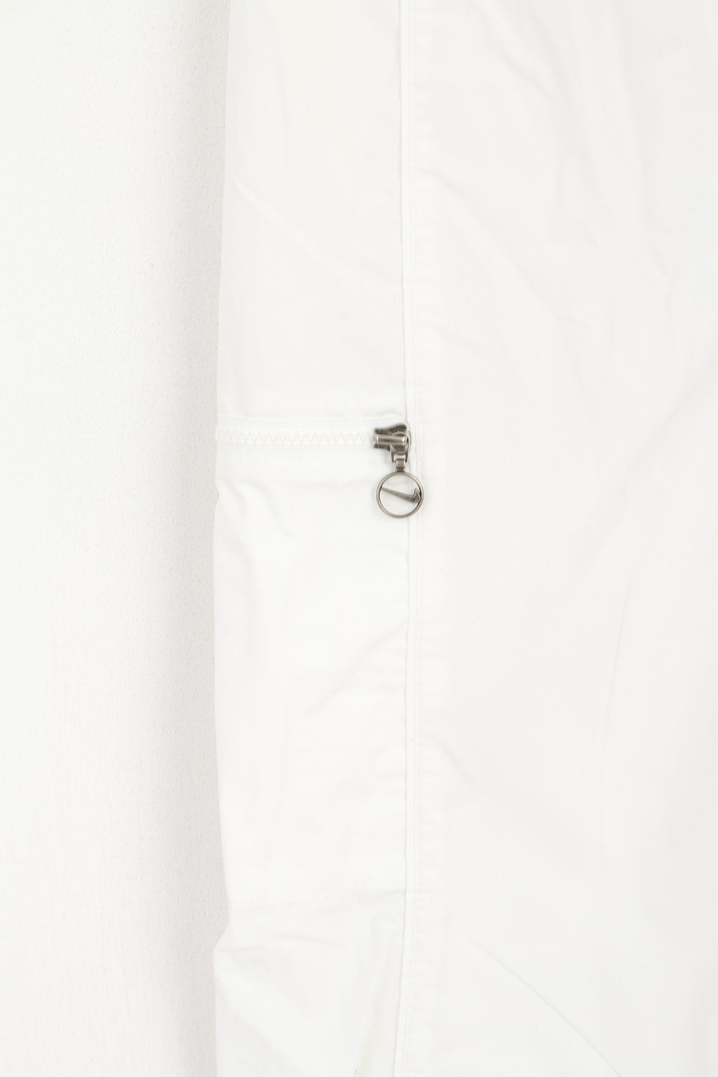 Nike Women L 173 Trousers White Cotton Thin Sportswear Training Pants