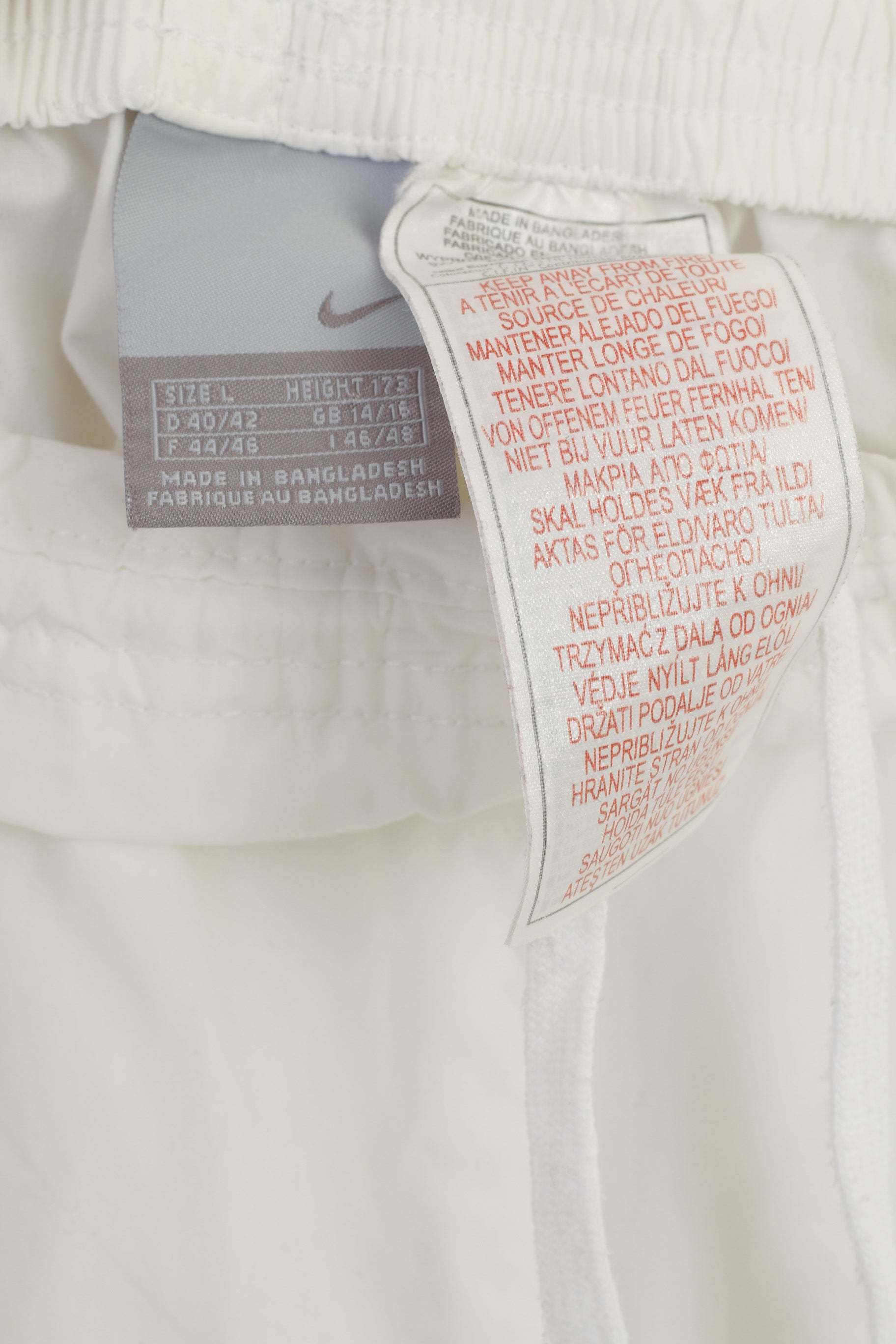 Pantaloni Nike L 173 da donna Pantaloni da allenamento sportivi sottili in cotone bianco