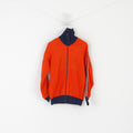 Ruff mit Gesunheitsschutz Men 8 L Sweatshirt Orange Nylon Vintage 80s Full Zipper Top