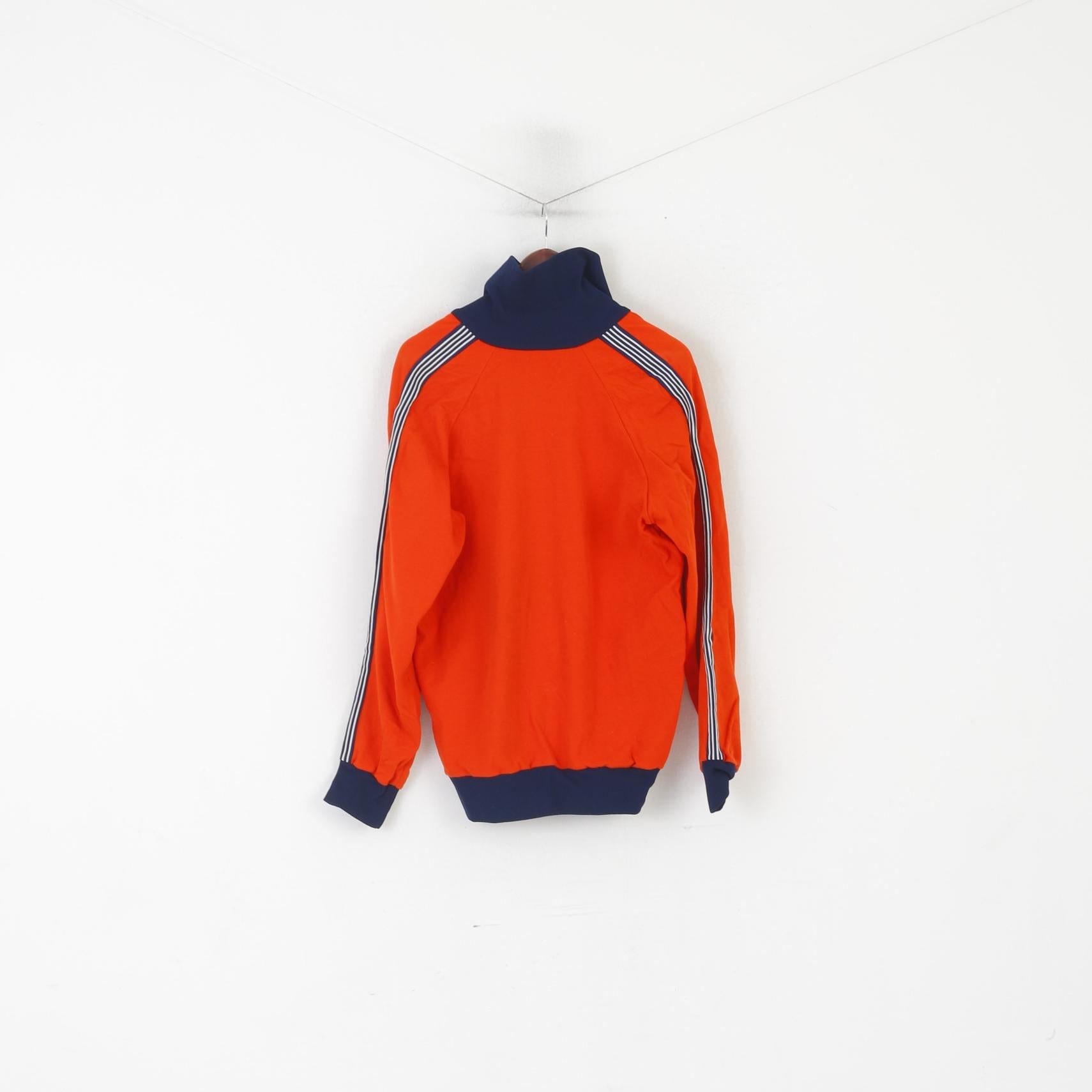 Ruff mit Gesunheitsschutz Hommes 8 L Sweatshirt Orange Nylon vintage années 80 Full Zipper Top