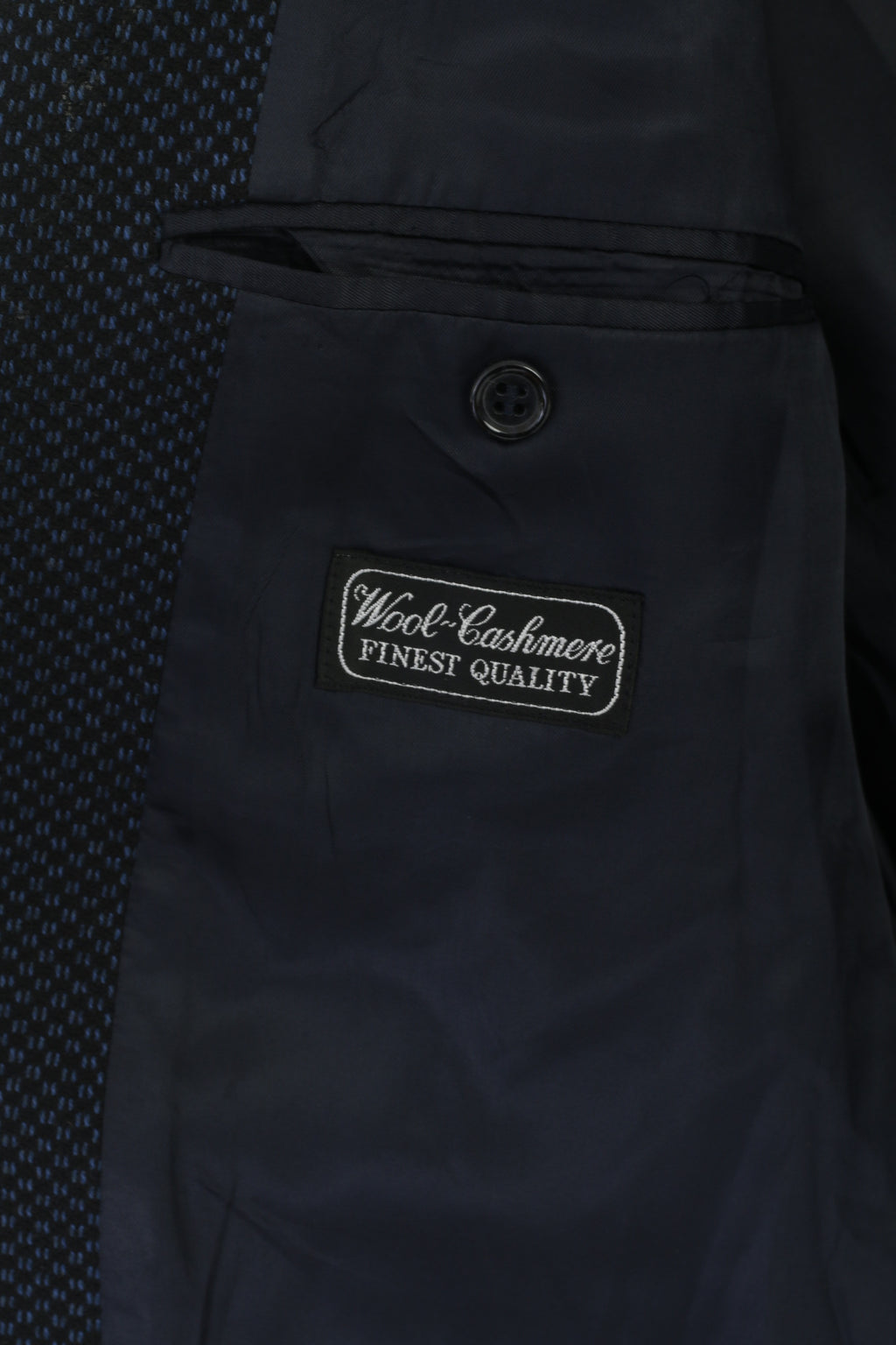 Ritex Men 42 Blazer Navy Wool Cashmere Vintage Switzerland Single Breasted Jacket