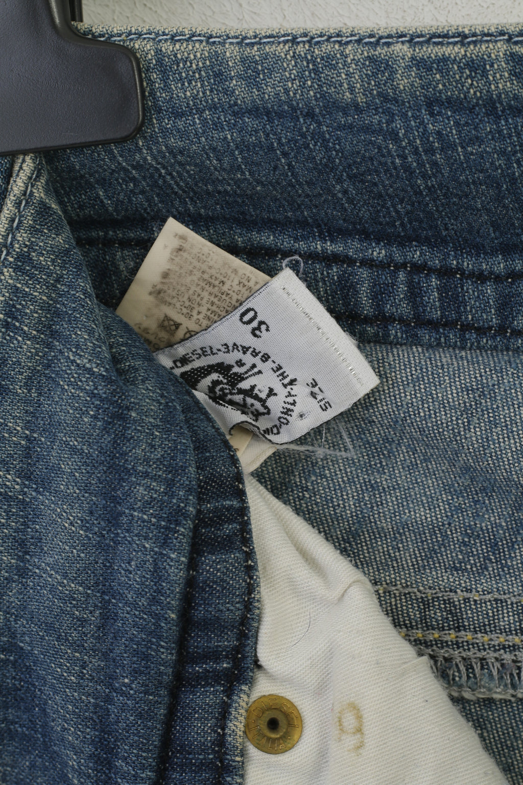 Diesel Industry Donna 30 Pantaloni Jeans Pantaloni a vita bassa in cotone denim blu scuro