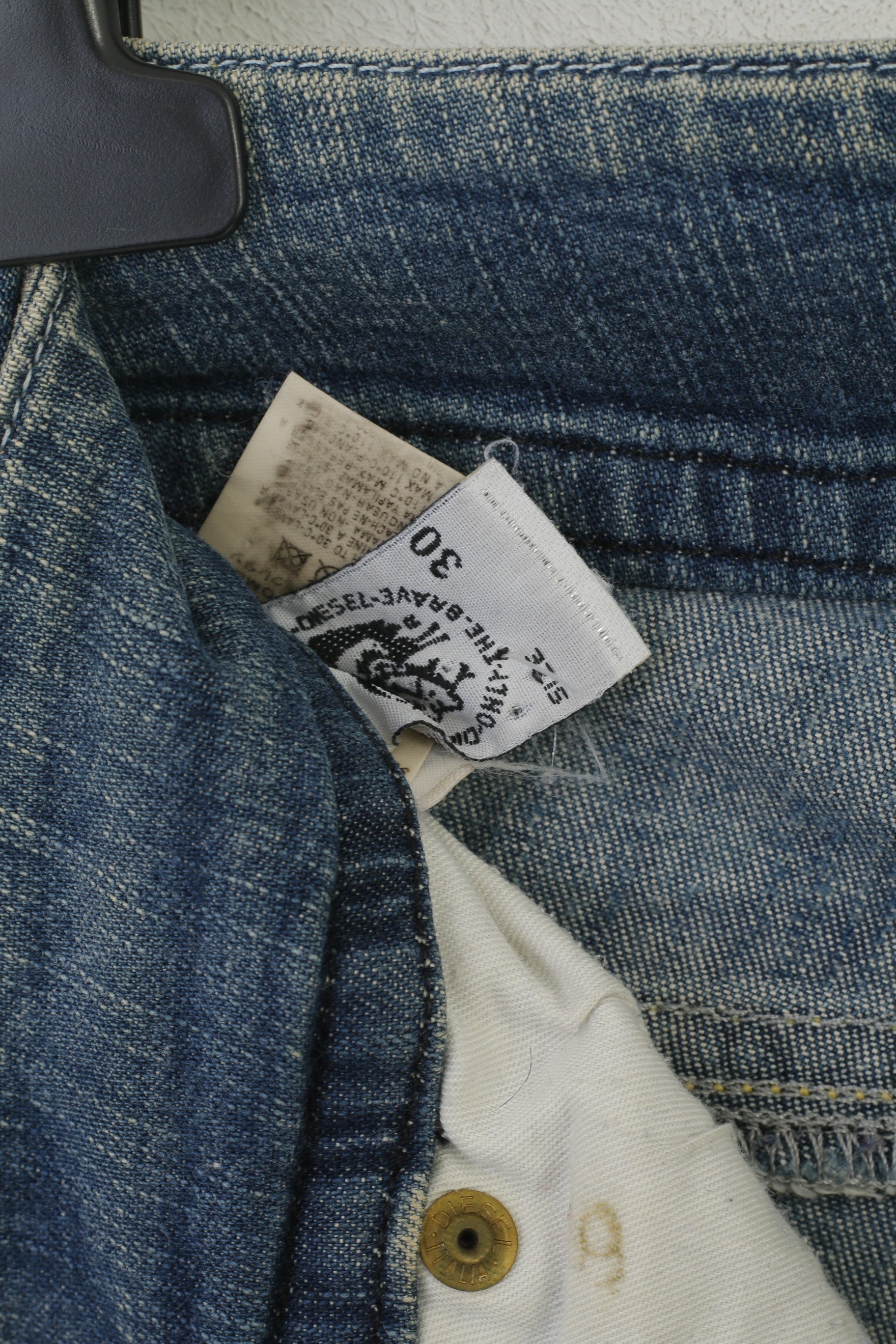 Diesel Industry Donna 30 Pantaloni Jeans Pantaloni a vita bassa in cotone denim blu scuro