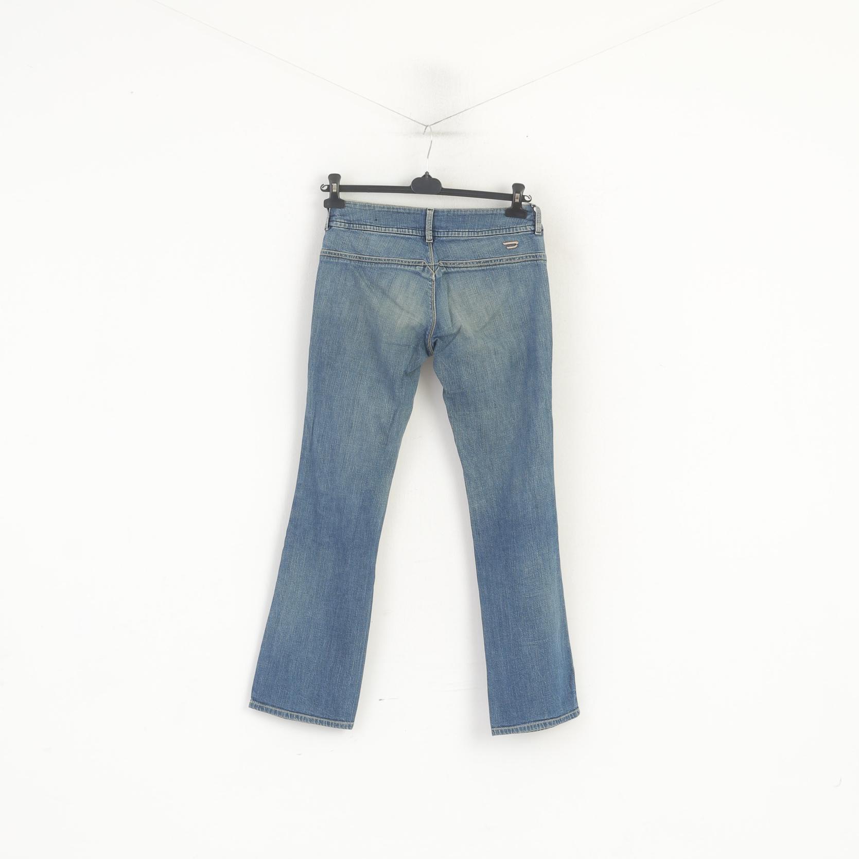 Diesel Industry Donna 30 Pantaloni Jeans Pantaloni a vita bassa in cotone denim blu scuro