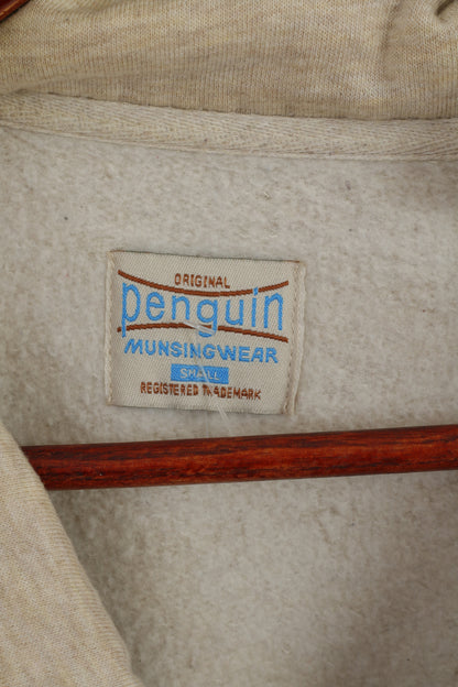 Original Penguin Sweat-shirt pour homme en coton beige boutonné sur le devant - Haut classique