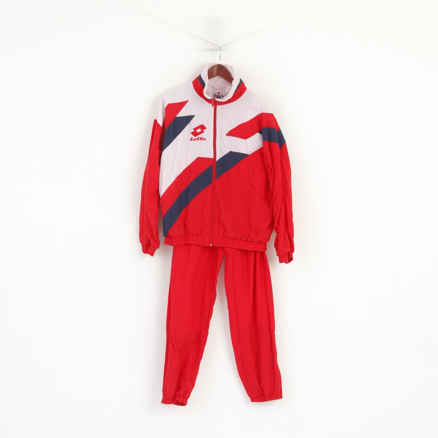 Lotto Women M Tracksuit Red Vintage Visperterminem Heida Oldschool Italy Set