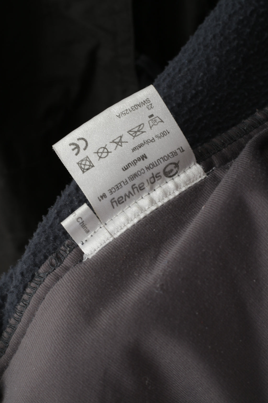 Sprayway Men M Jacket Grey 2w1 Removable Lining Fleece Full Zipper Hooded Outdoor Top