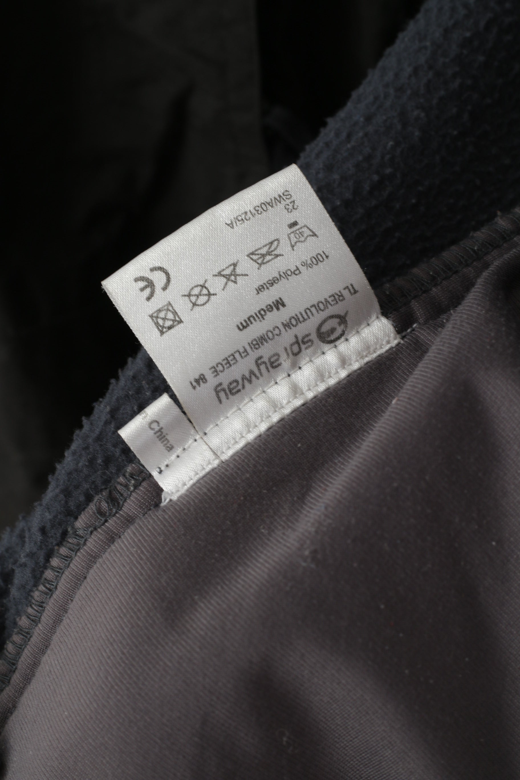 Sprayway Men M Jacket Grey 2w1 Removable Lining Fleece Full Zipper Hooded Outdoor Top