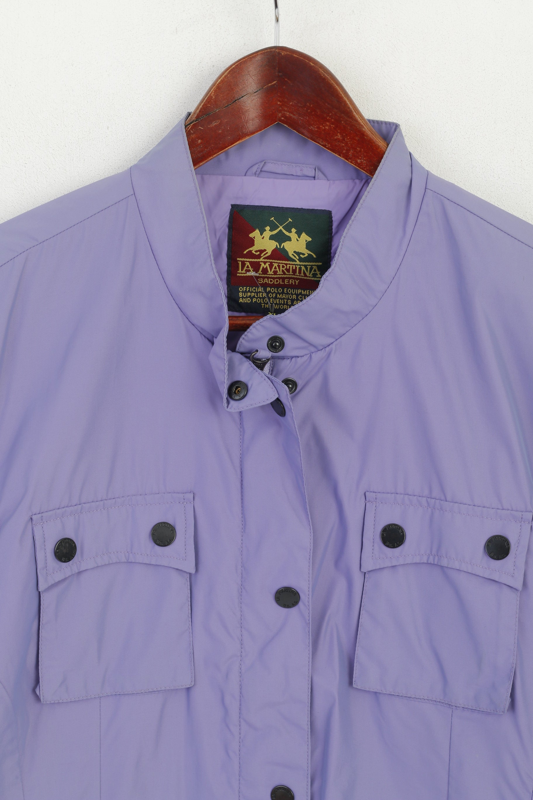 La Martina Saddlery Femme XL (M) Veste Violet Nylon Léger Polo Argentino Top